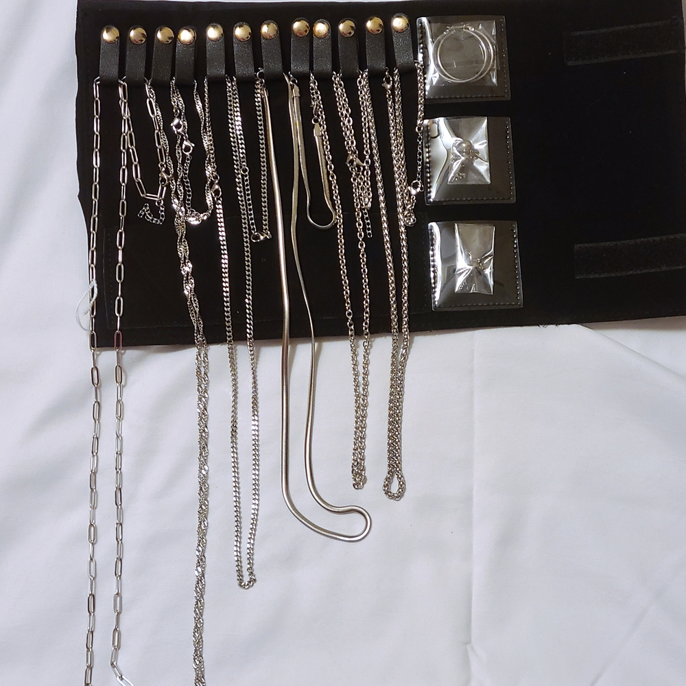 Ever True 15 Pieces Jewelry Set & Travel Case 18K White Gold Plated